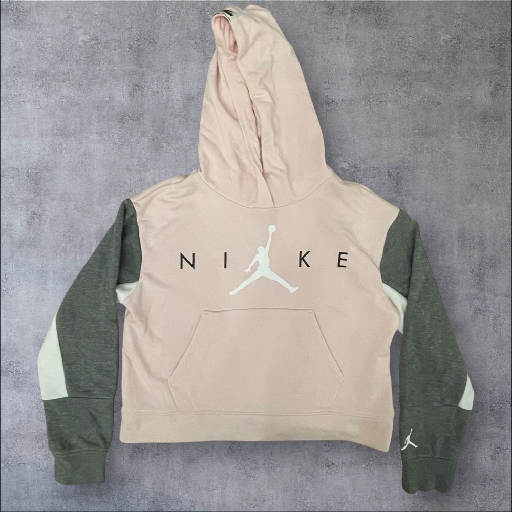 Nike Pink and Gray Hoodie